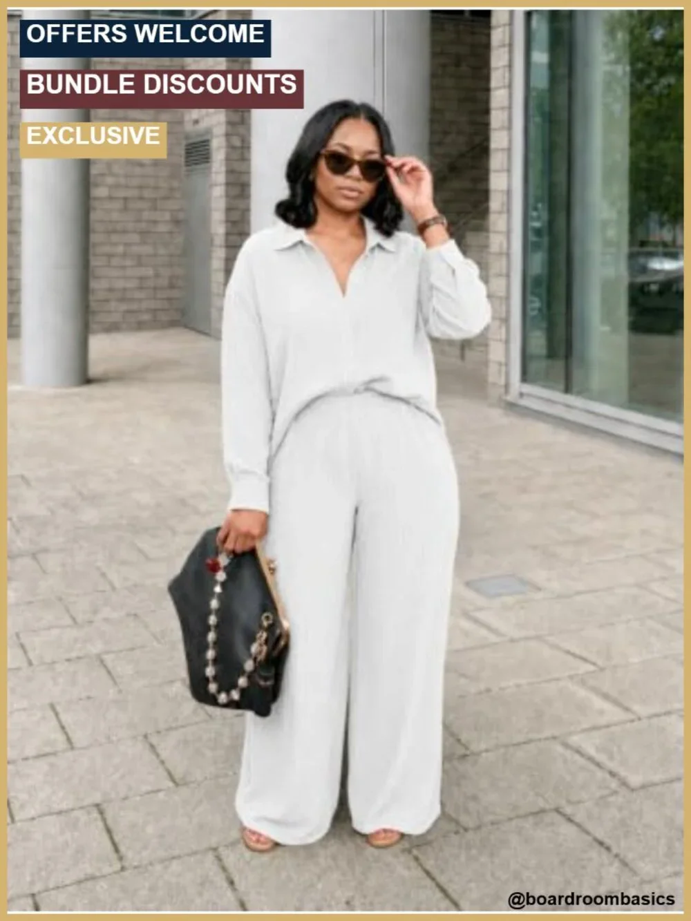 2 Piece Pant Set Women Dressy Palazzo Lounge Matching Outfit